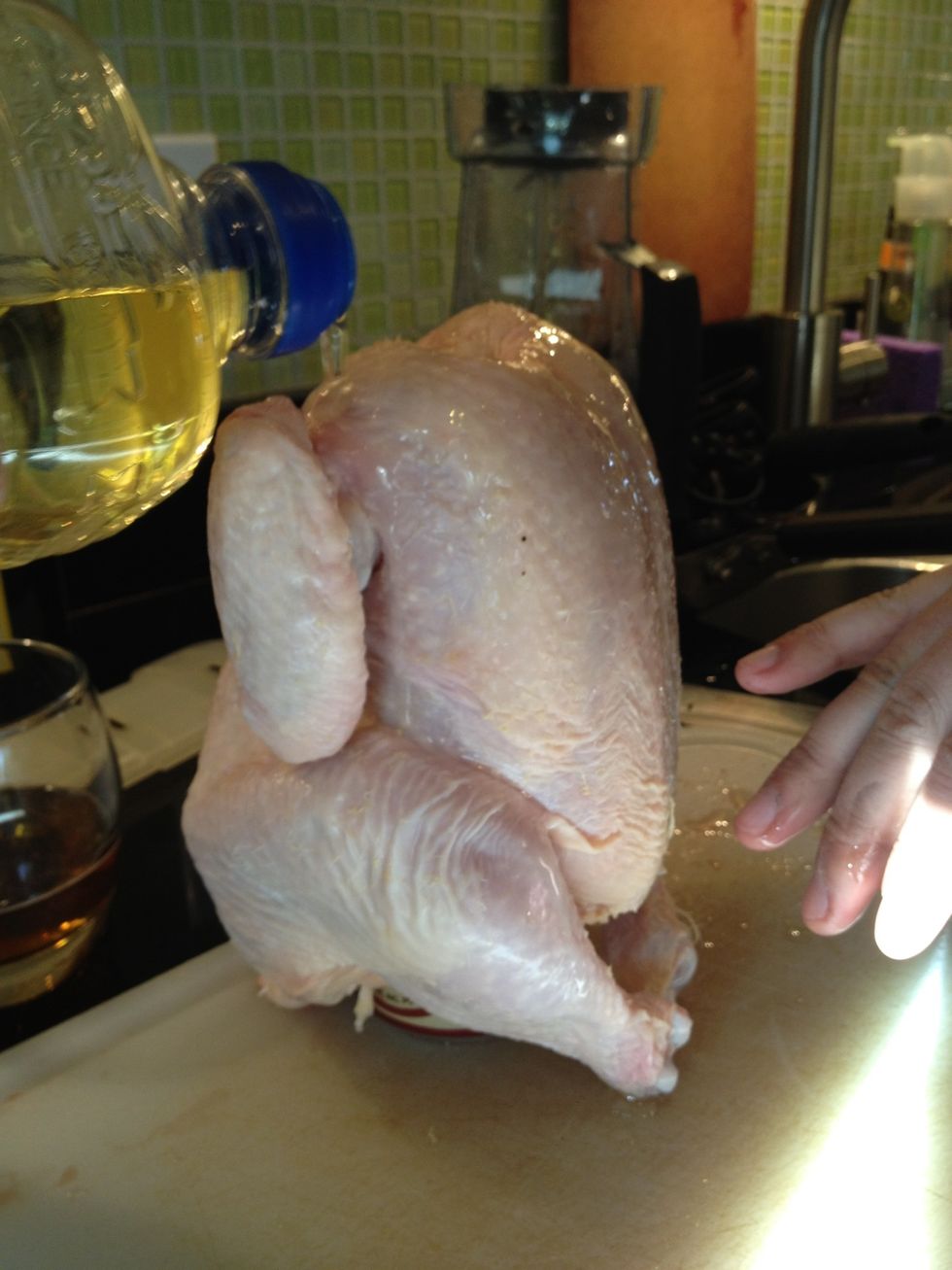 Add a light coat of oil to help the rub stick.