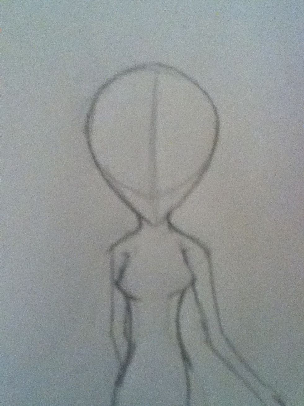 Add a line vertically, very light.