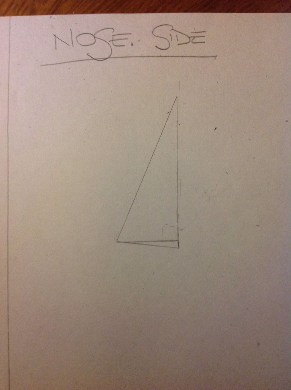 Add a little base in one size, and connect the lines from the base to the triangle.