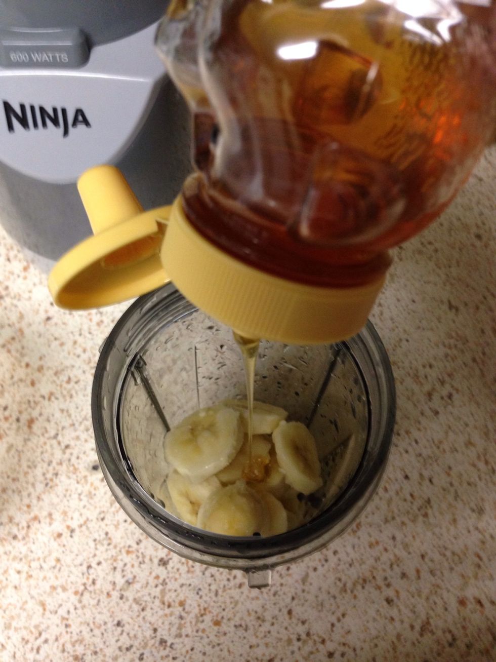 Add a little bit of honey. I did probably less than 1/2 teaspoon. The riper banana the less you will need.