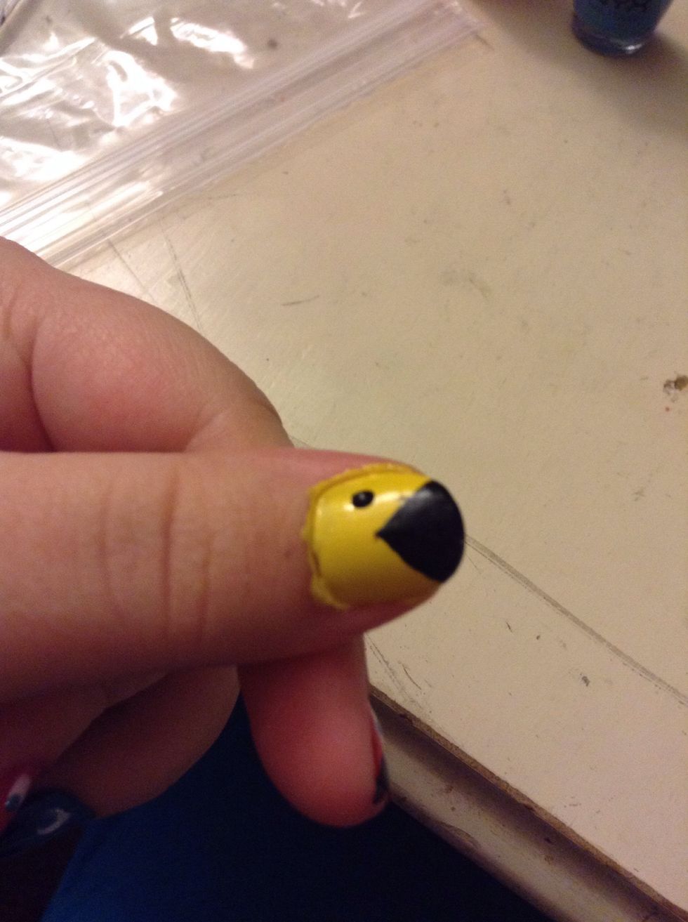 Add a little black dot for PacMan's eye.