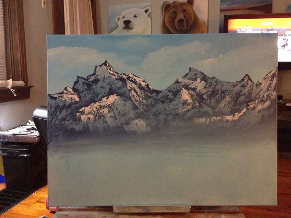 Add a little blue to your mix and do the opposite sides for snow shadow.