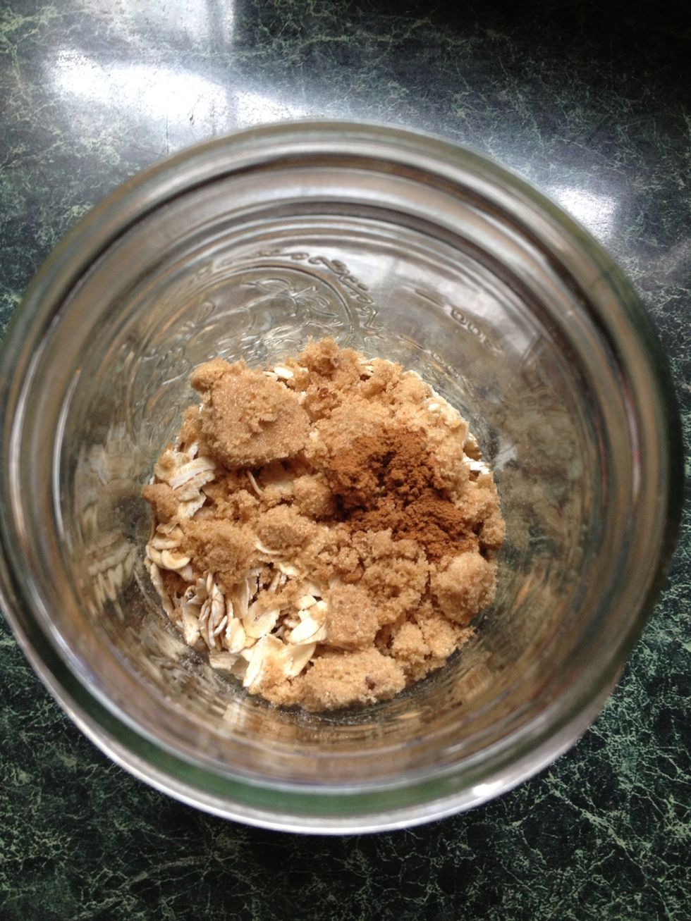 Add a little brown sugar, honey, or maple syrup. Add a sprinkle of cinnamon if you like. This could be done the night before to make it even faster. No canning jar? Recycle a glass jar!