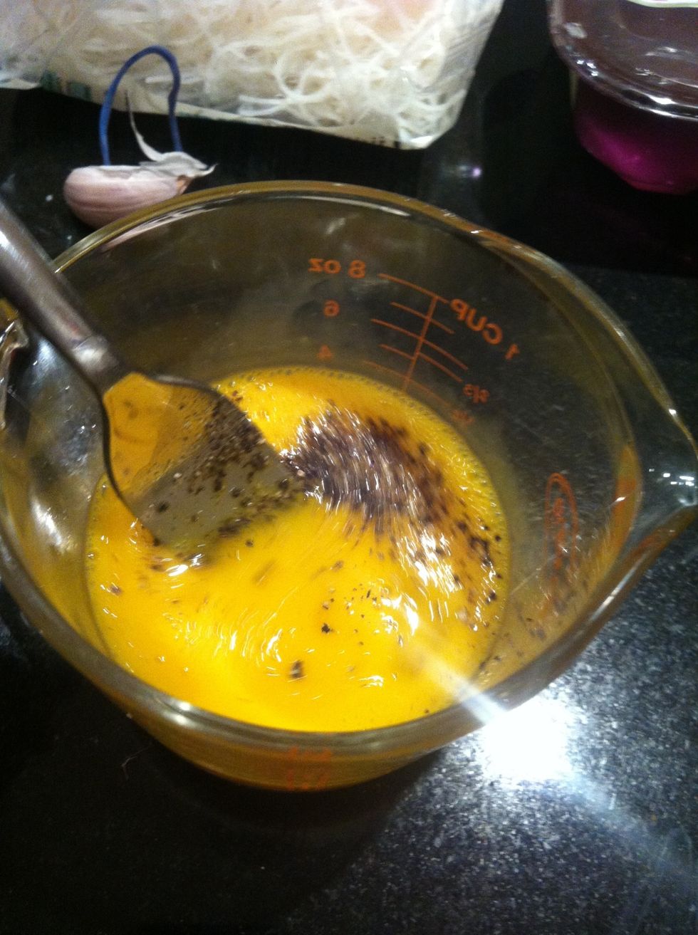 Add a little butter and pepper and mix