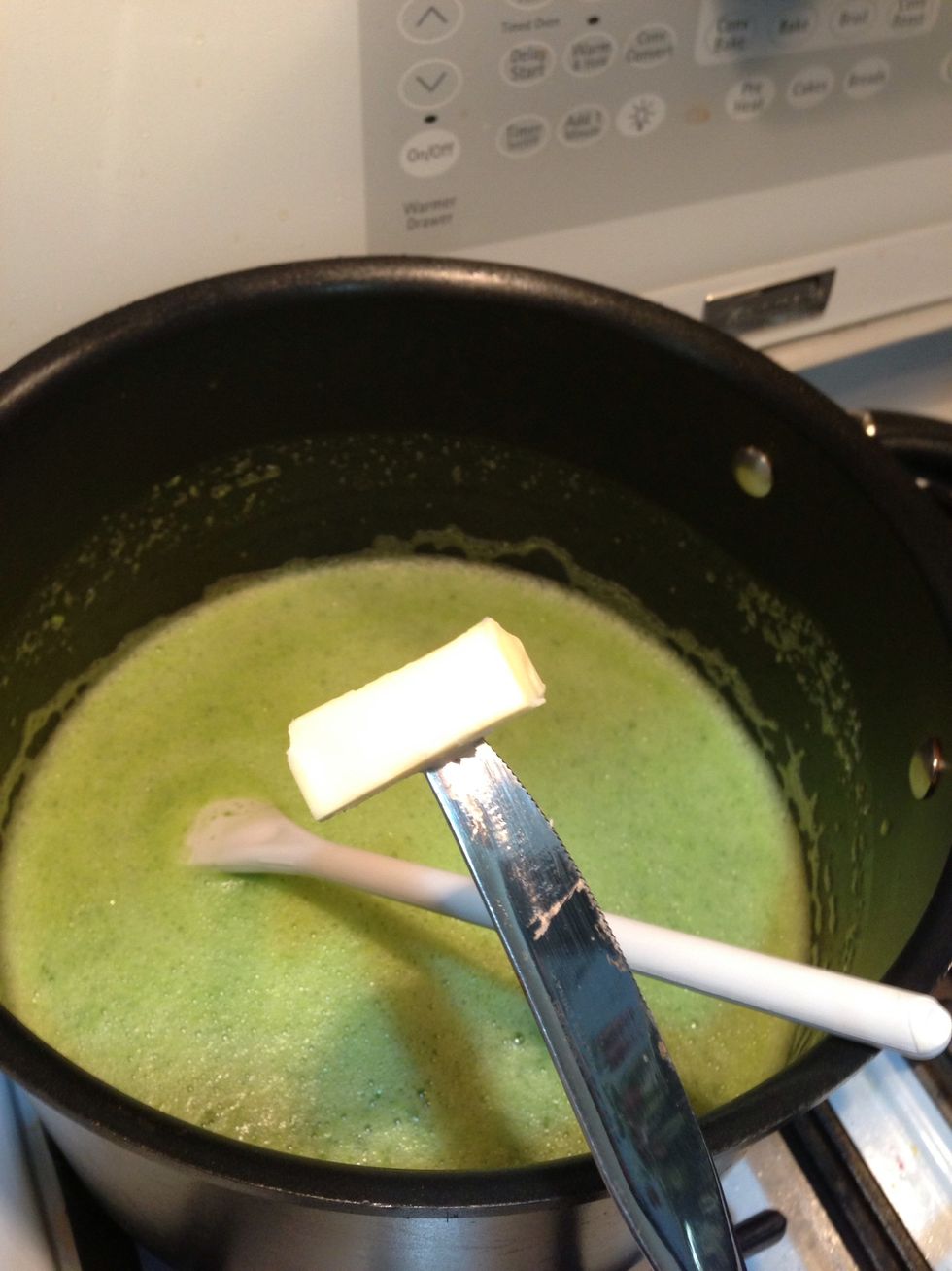 Add a little butter, this cuts back on the foam and saves you from skimming later