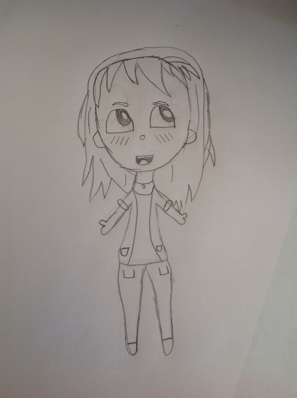 Add a little chain around her neck if you want. And then you are done!