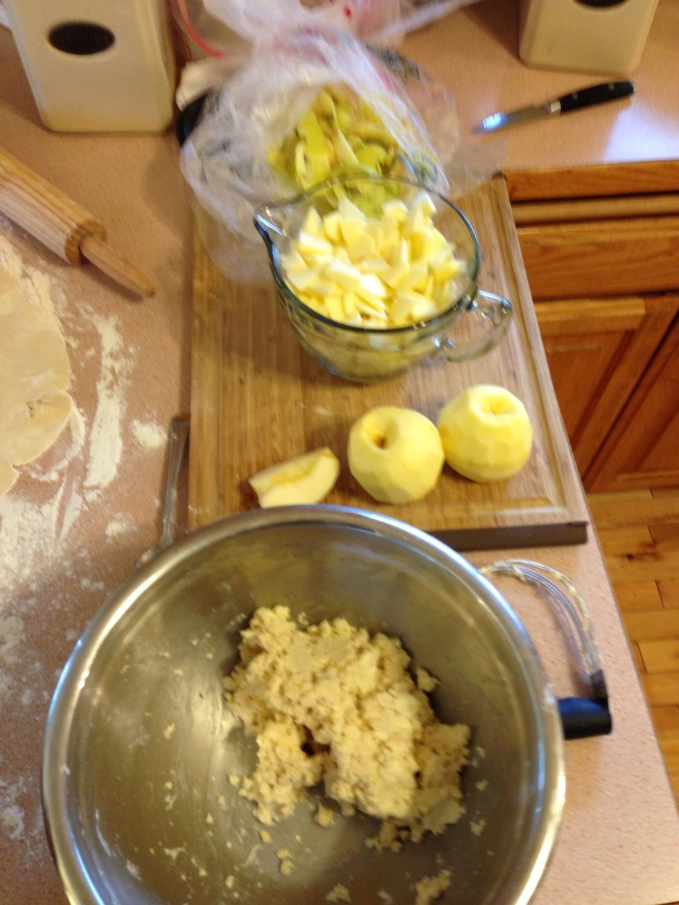 Add a little ice water - just enough to help the dough stay together. Don't mix or over handle. See dough in photo.
