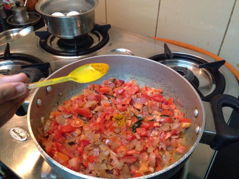 Add a little turmeric powder.