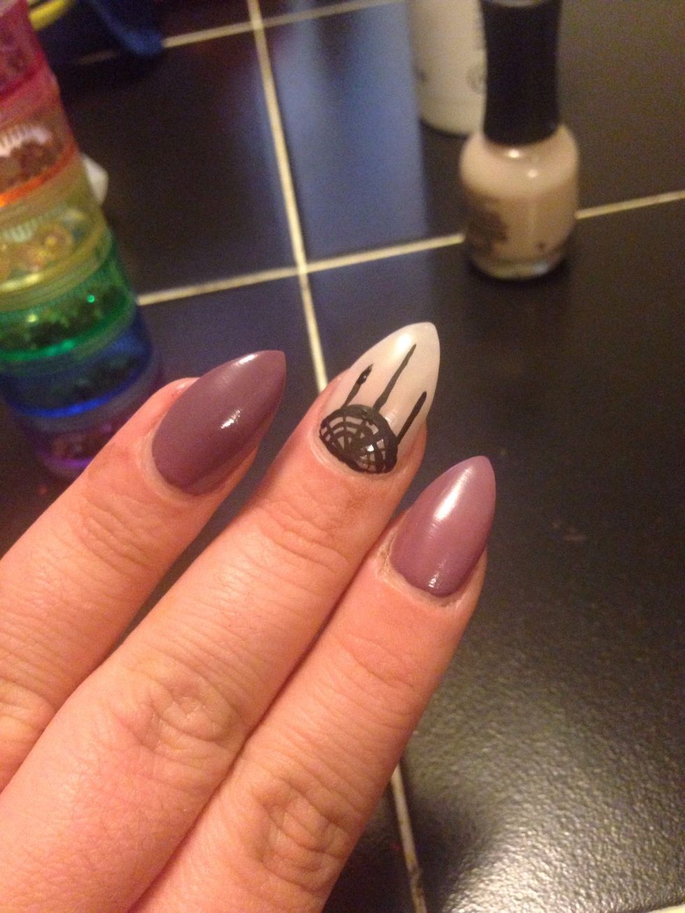 Add a long line in the middle and two smaller lines on the sides
