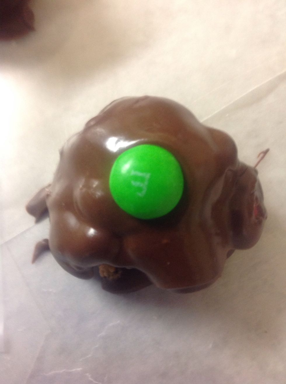 Add a M&M on each ball.
