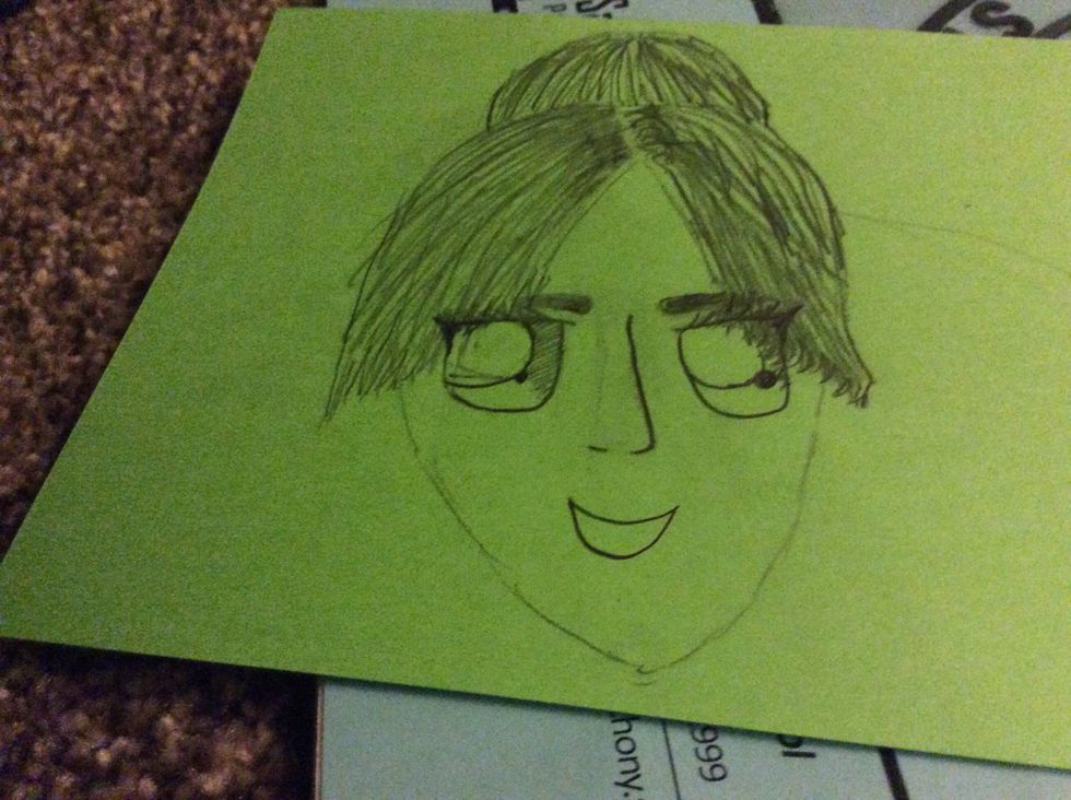 Add a mouth smiling or frowning