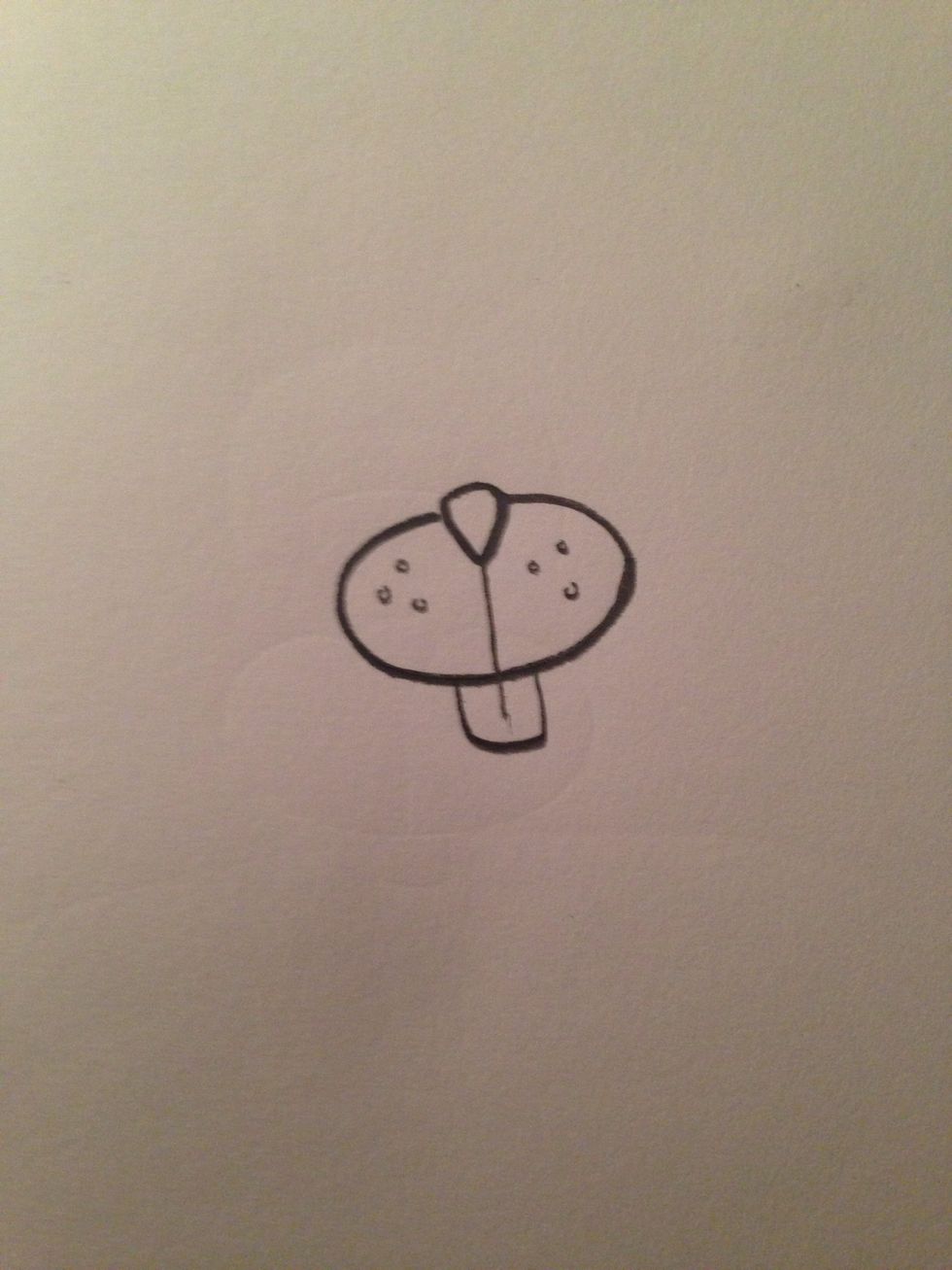 Add a neck and save some room for some buck teeth. Why not? Remember that it's your cartoon and you can do whatever you want.