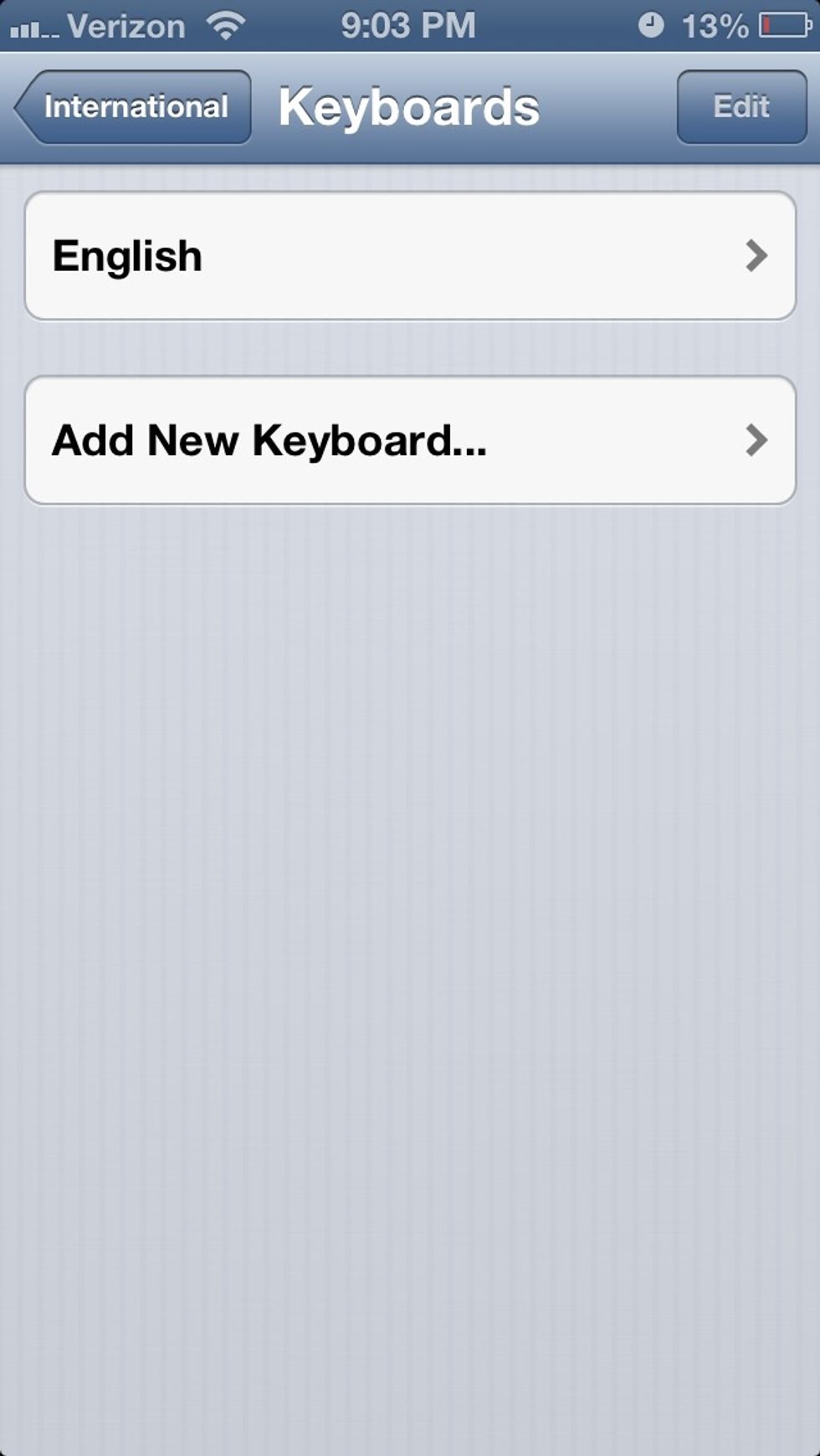 Add a new keyboard.