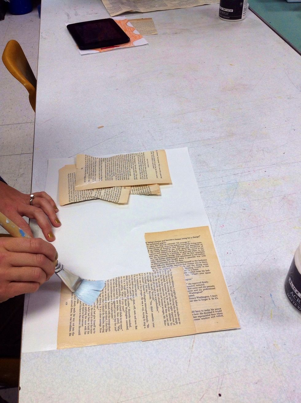 Add a new page and paint over. Repeat till the whole paper is covered with text.