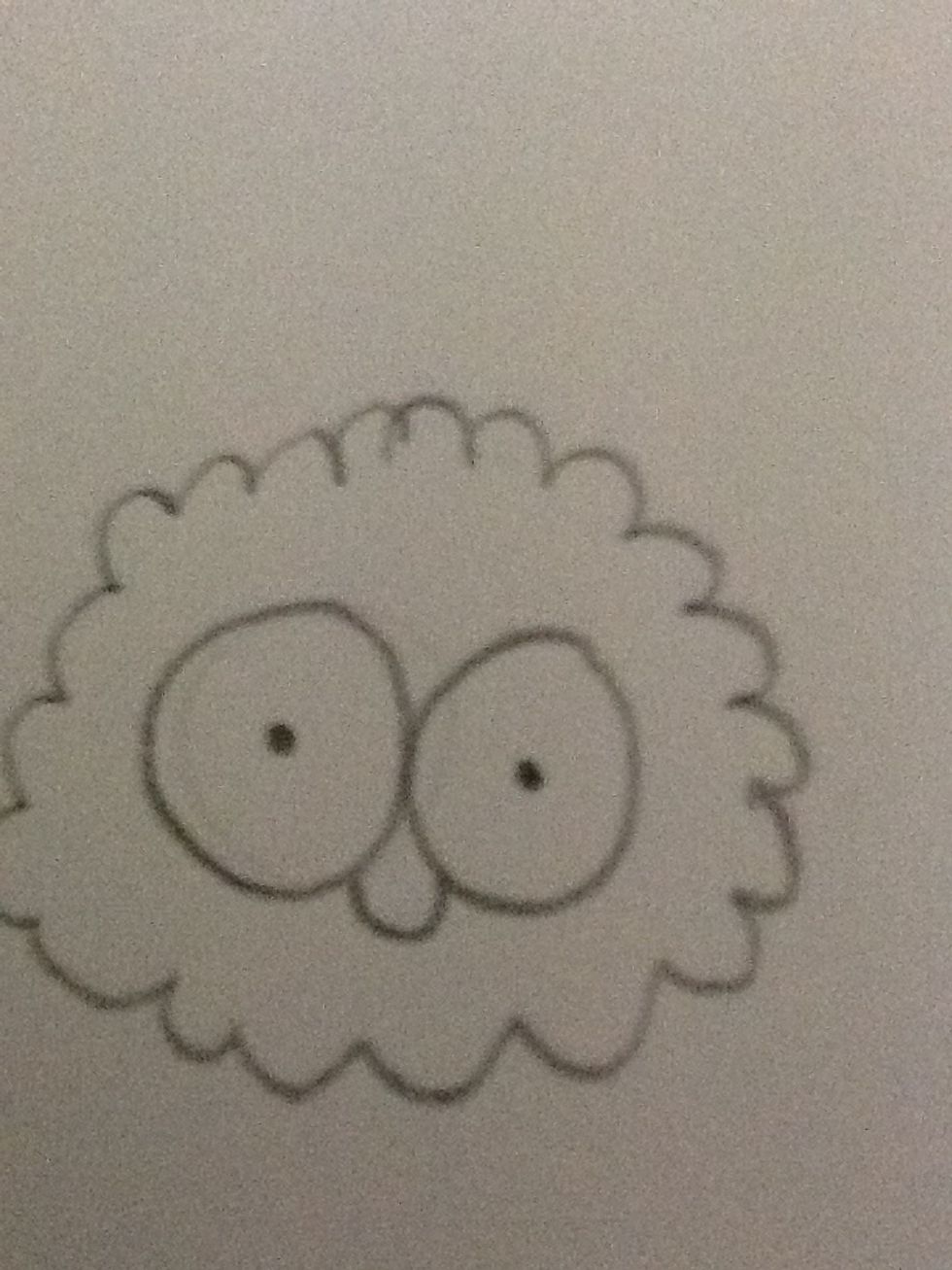 Add a nose under the eyes.