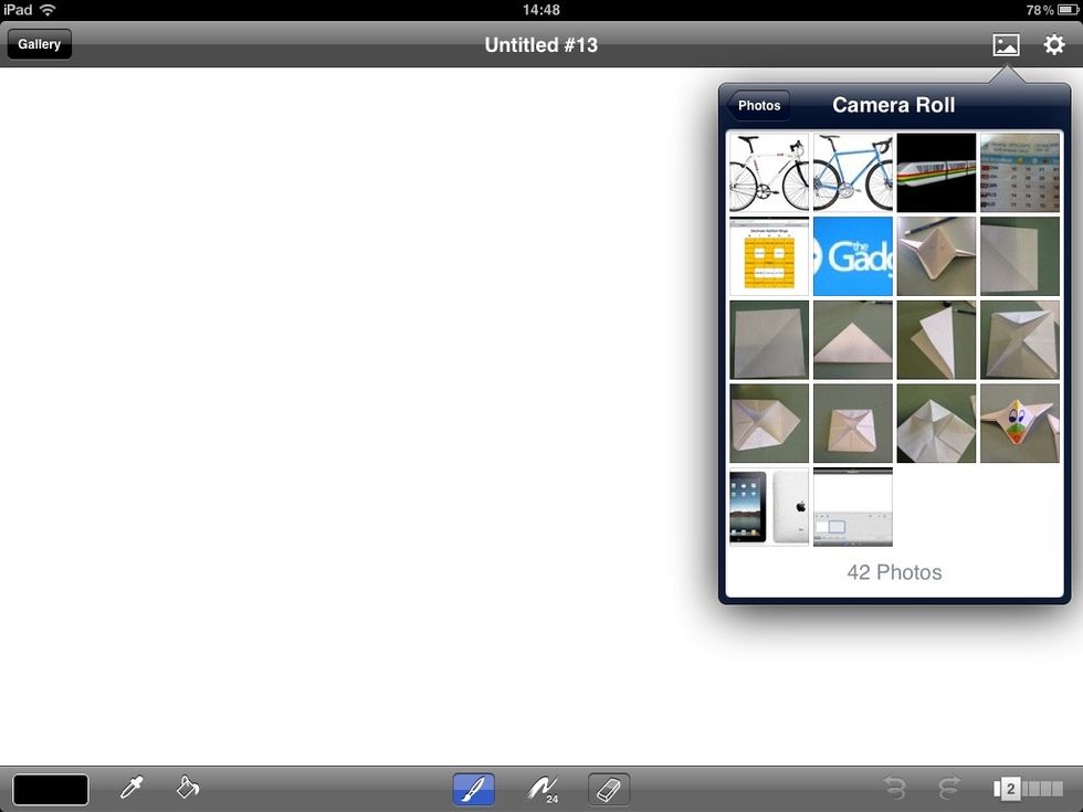 Add a photo from camera roll