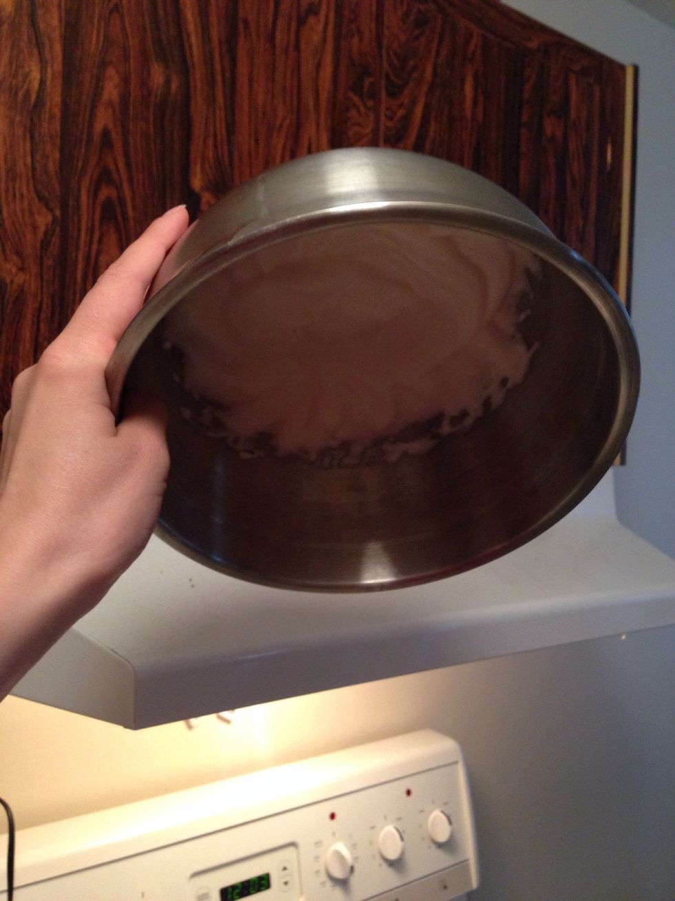 Add a pinch of salt and start whipping your whites and keep going for good 10 minutes. You'll know you've done it right if you flip it upside down and it will stay firm.