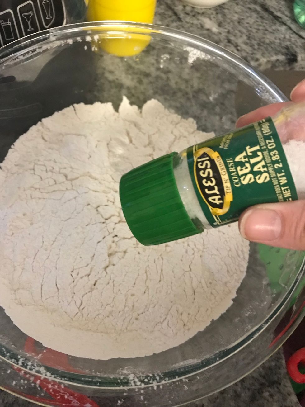 Add a pinch of salt to the flour