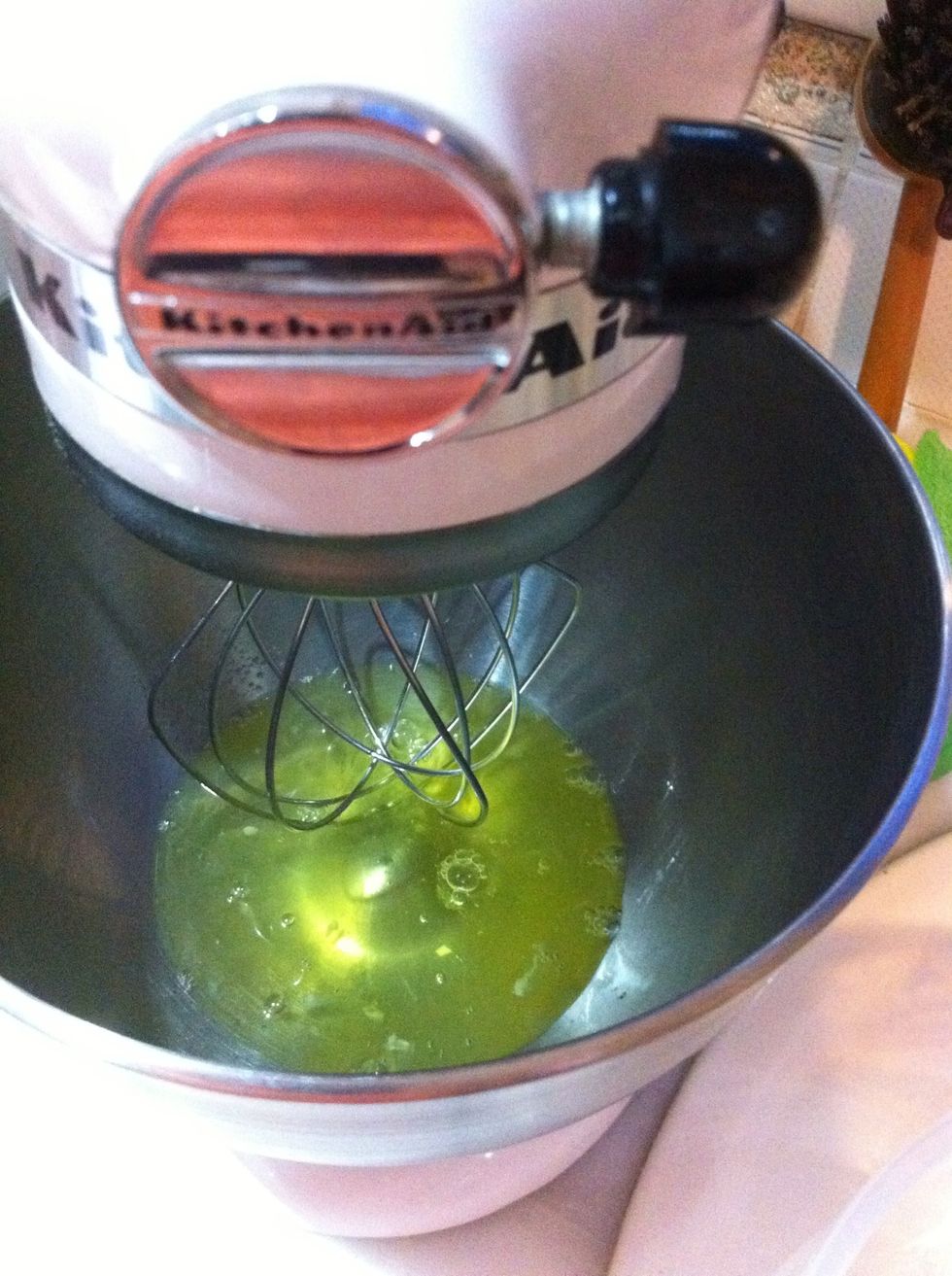 Add a Pinch of salt to your egg whites and start whisking for rising the eggs...