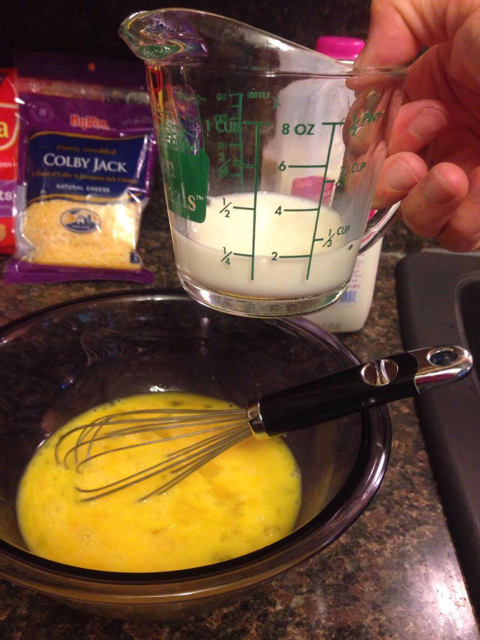 Add a quarter cup of milk