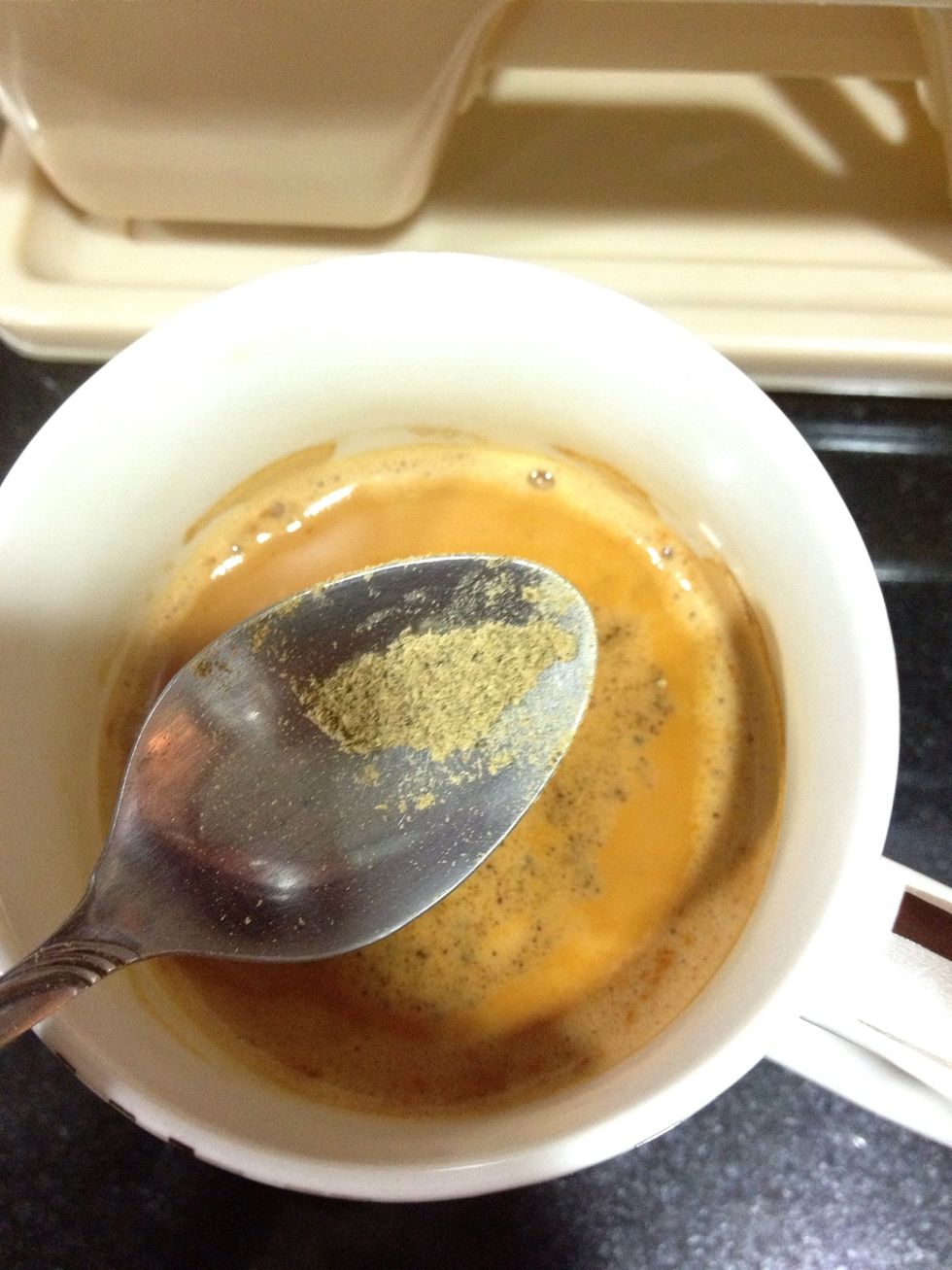 Add a quarter tsp of tea masala and stir.
