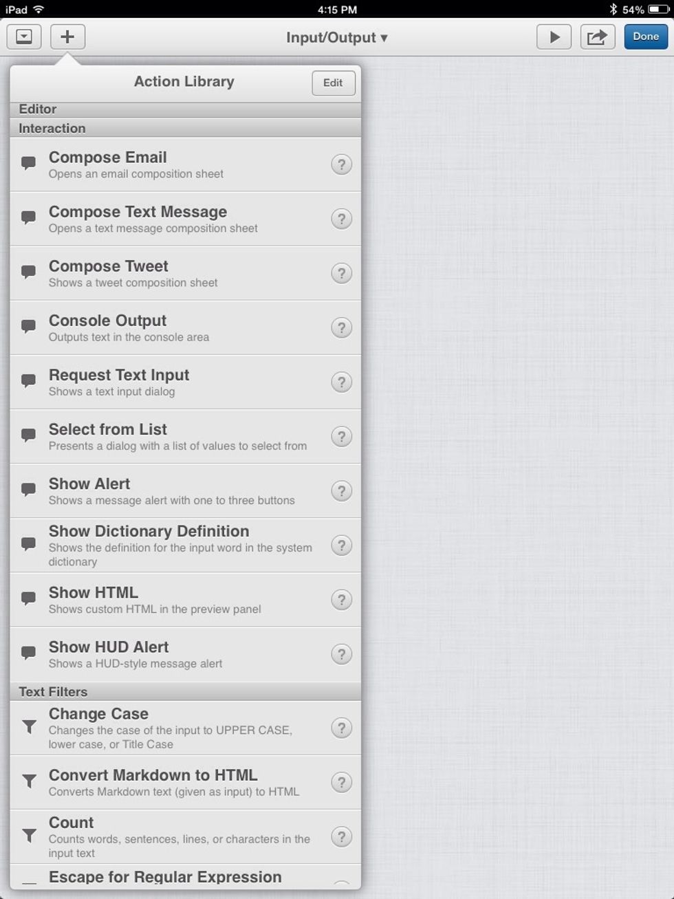 Add a "Request Text Input."