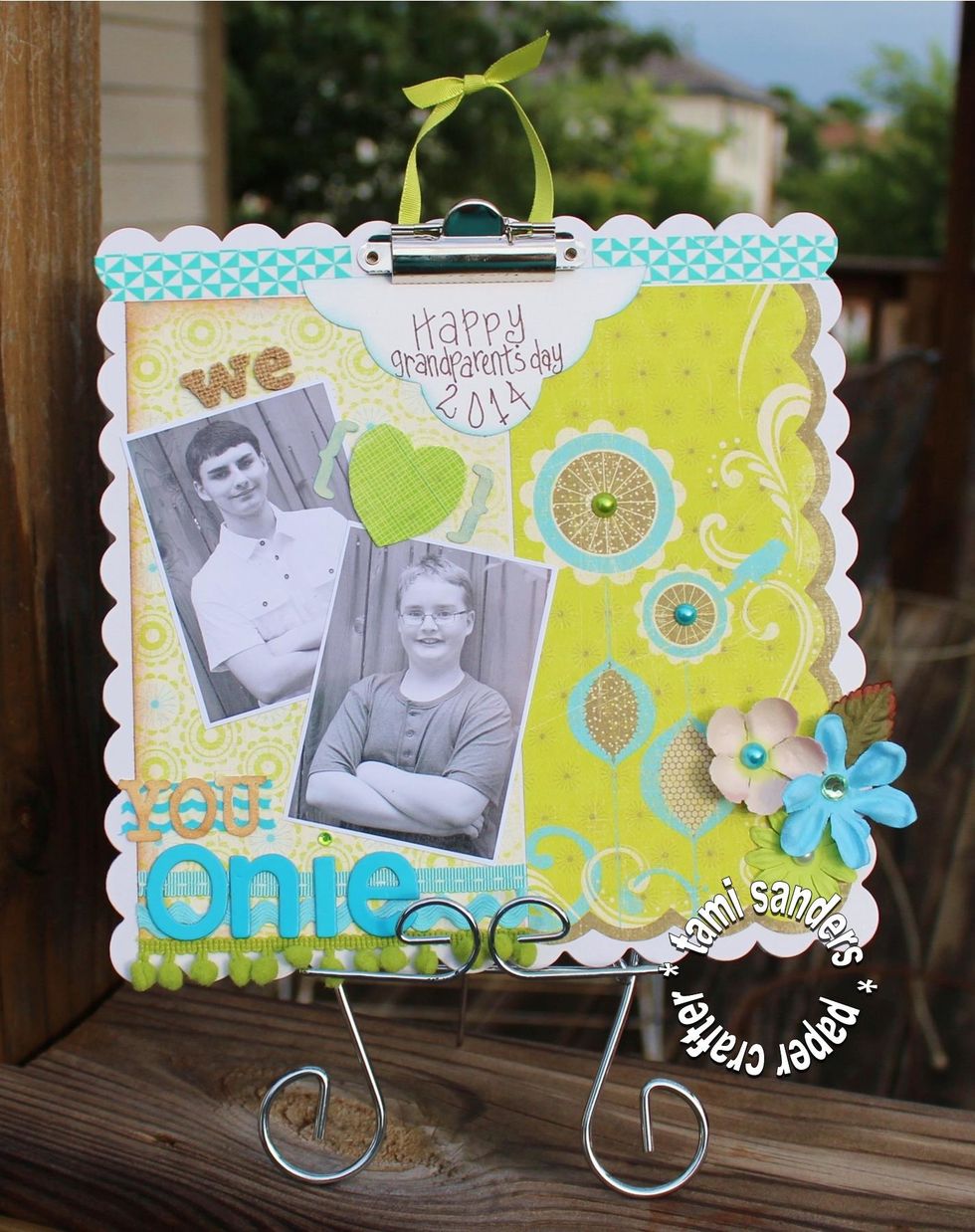 add a ribbon for hanging under clip to finish.   ---tami       please visit my blog at...                    www.tamisanders.com
