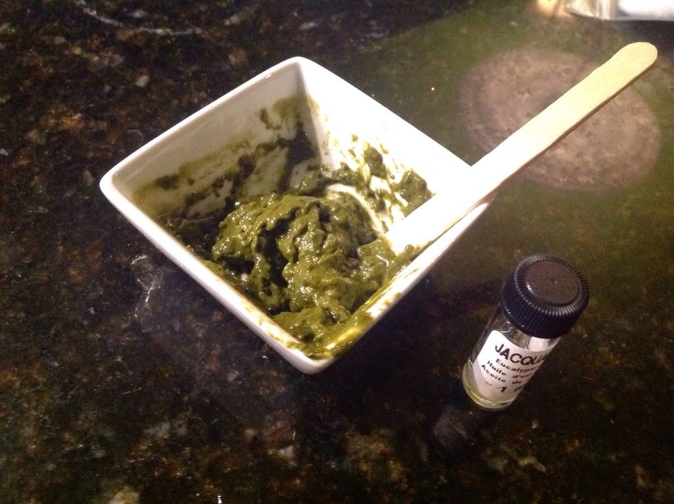 Add a scented oil of your choose to your mixture.