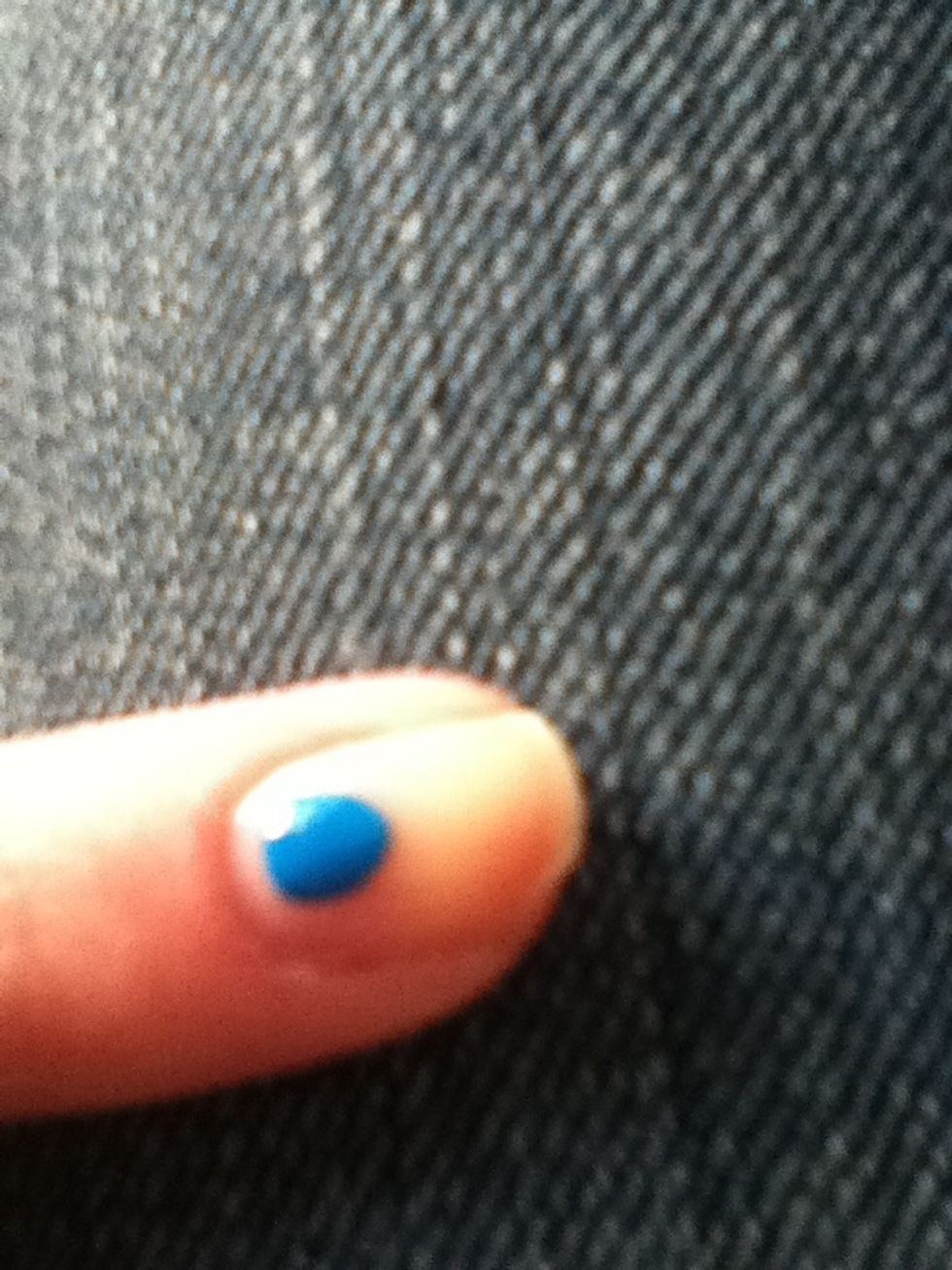 Add a small amount if nail polish close to your cuticles.