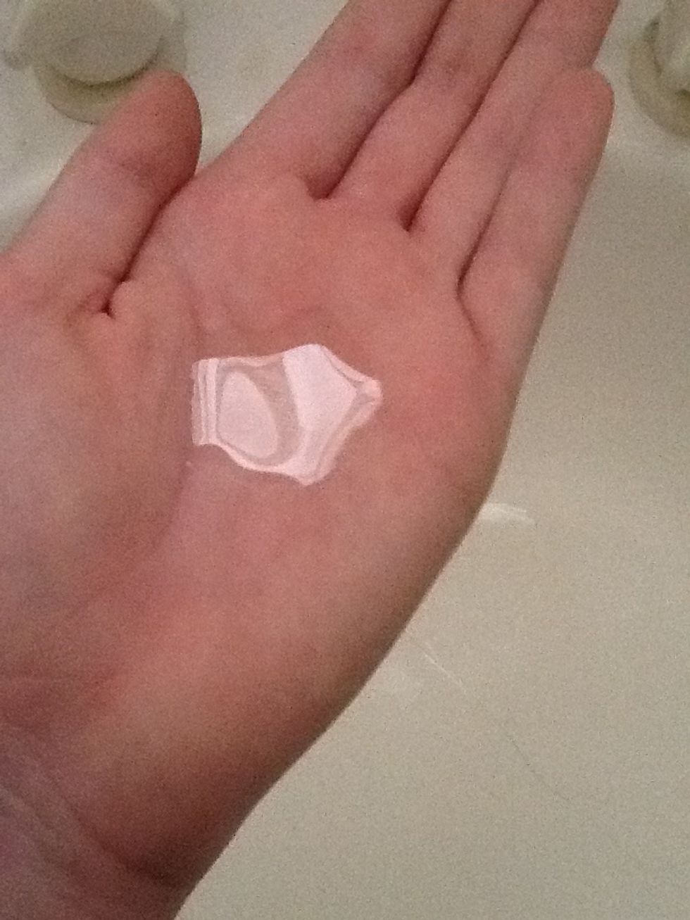 Add a small amount of olive oil onto your hand