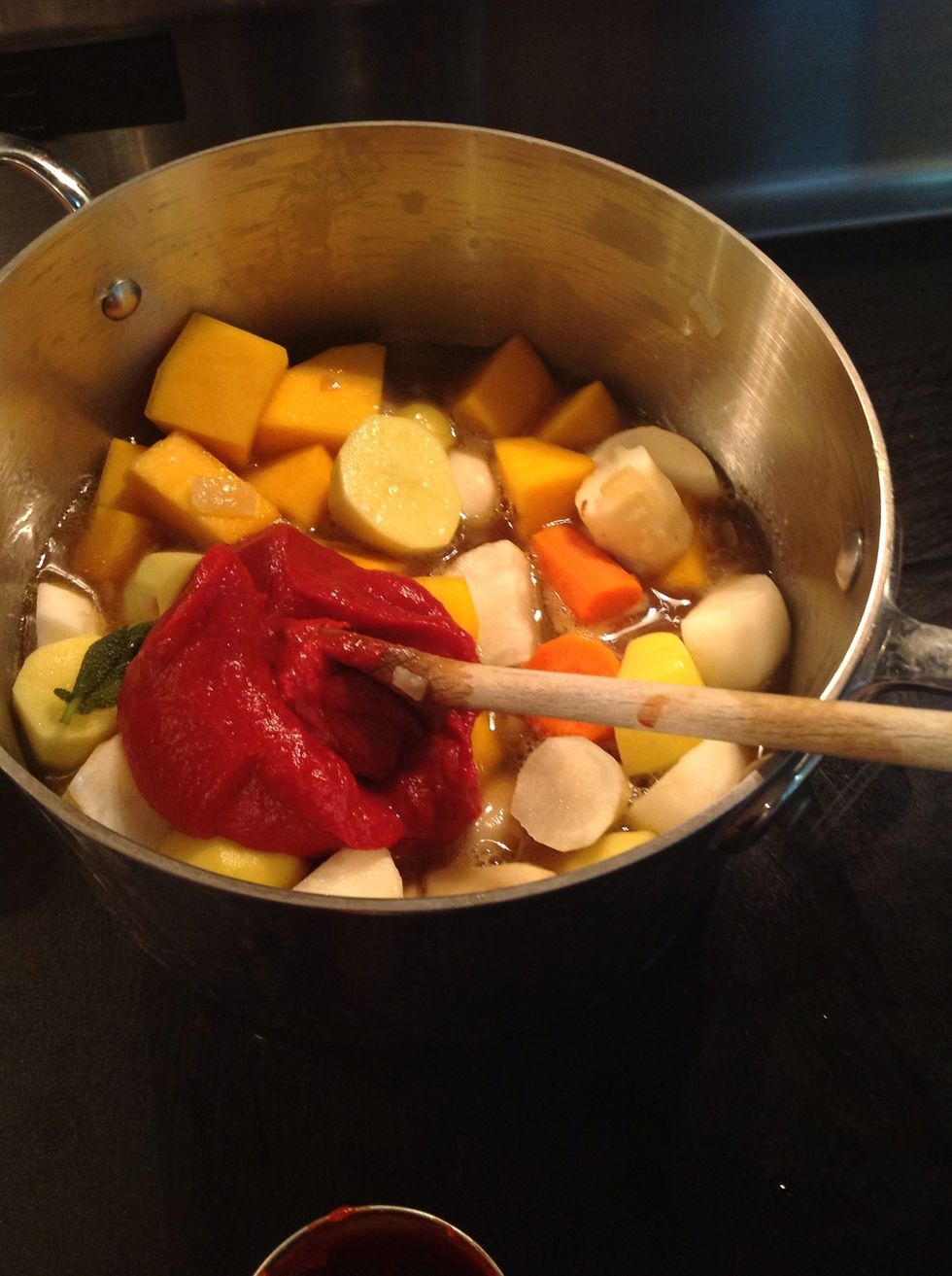 Add a small can of tomato paste.
