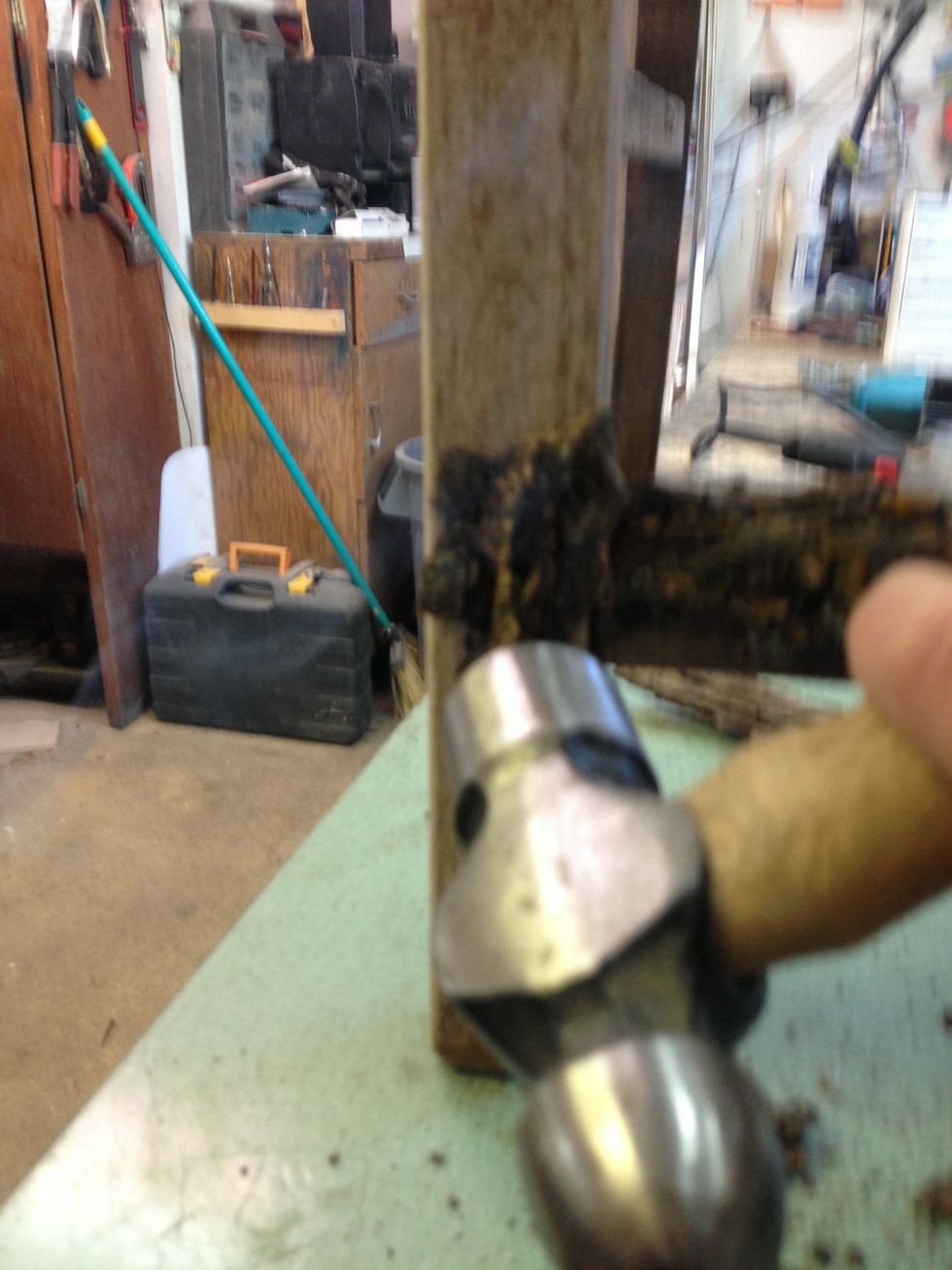 Add a small headed nail for a secure hold.