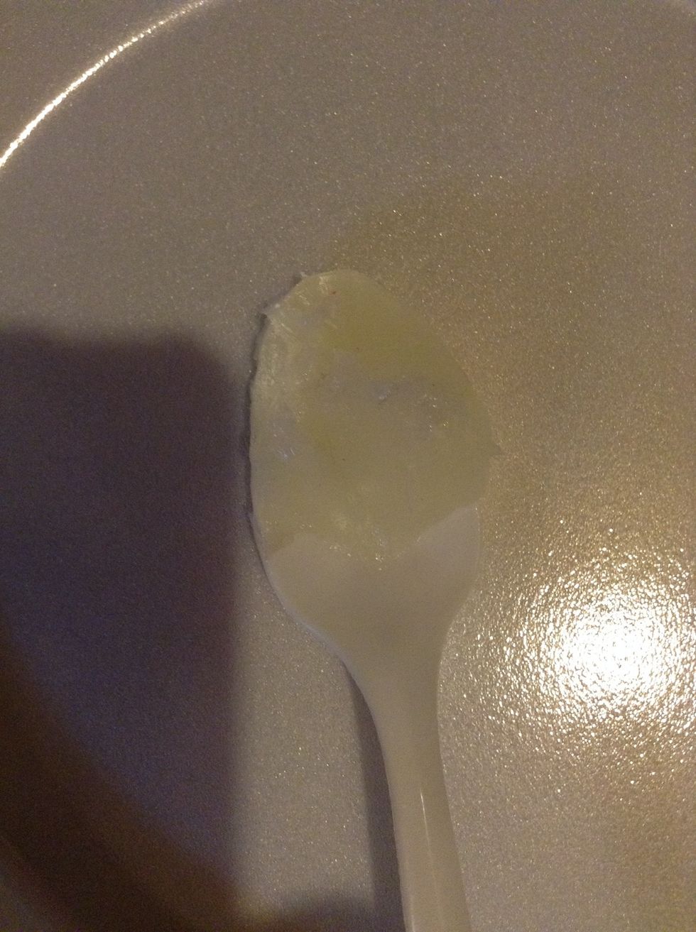 Add a spoon full of Vaseline in the container