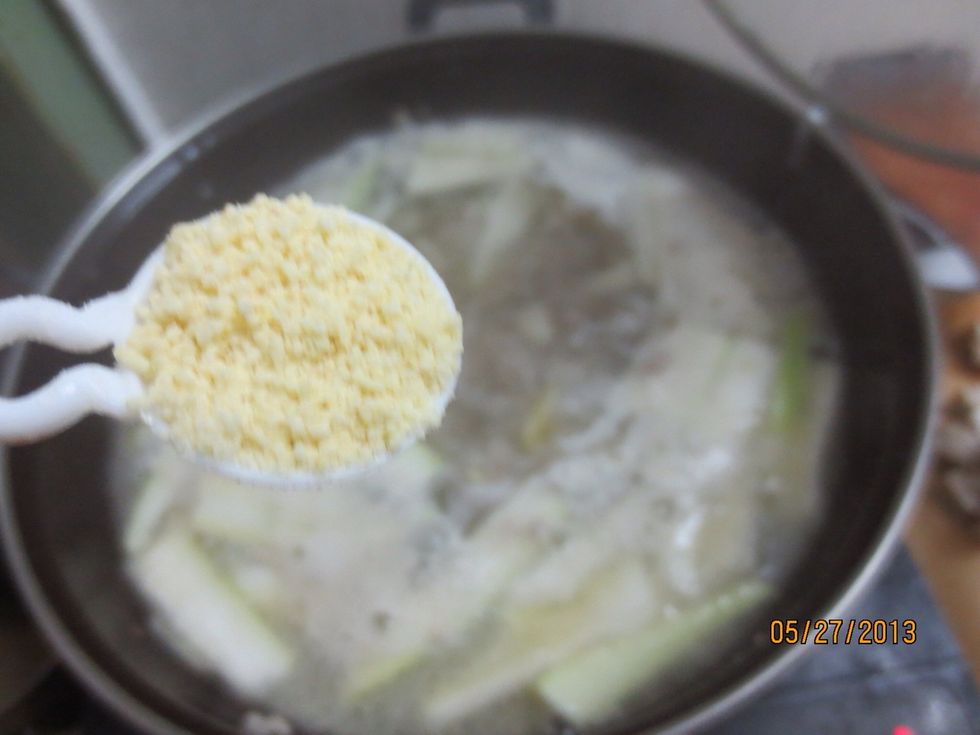 Add a spoon of chicken boullion