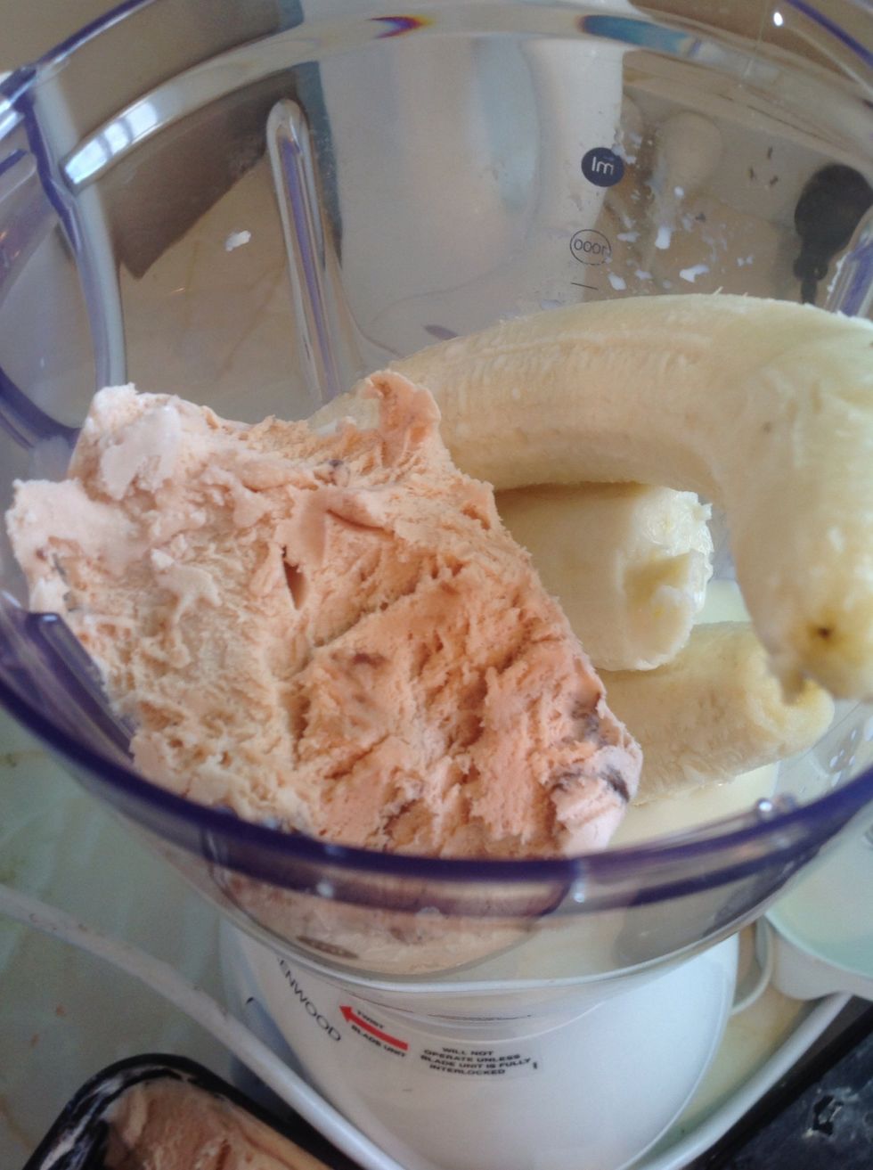 Add a spoon of Ice cream. Vanilla is standard, chocolate would be good, too.