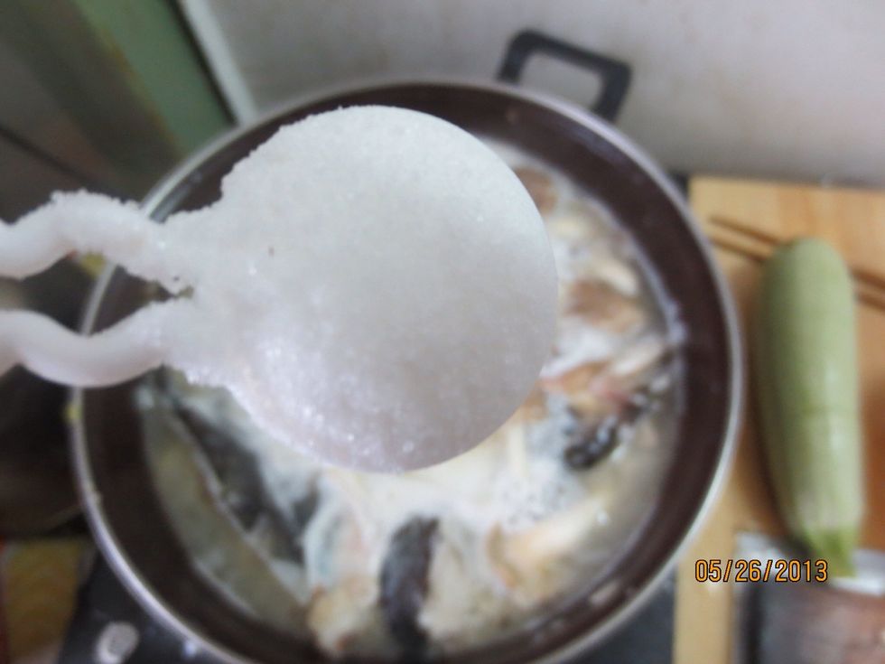 Add a spoon of sugar, or you can substitute with two tomatoes