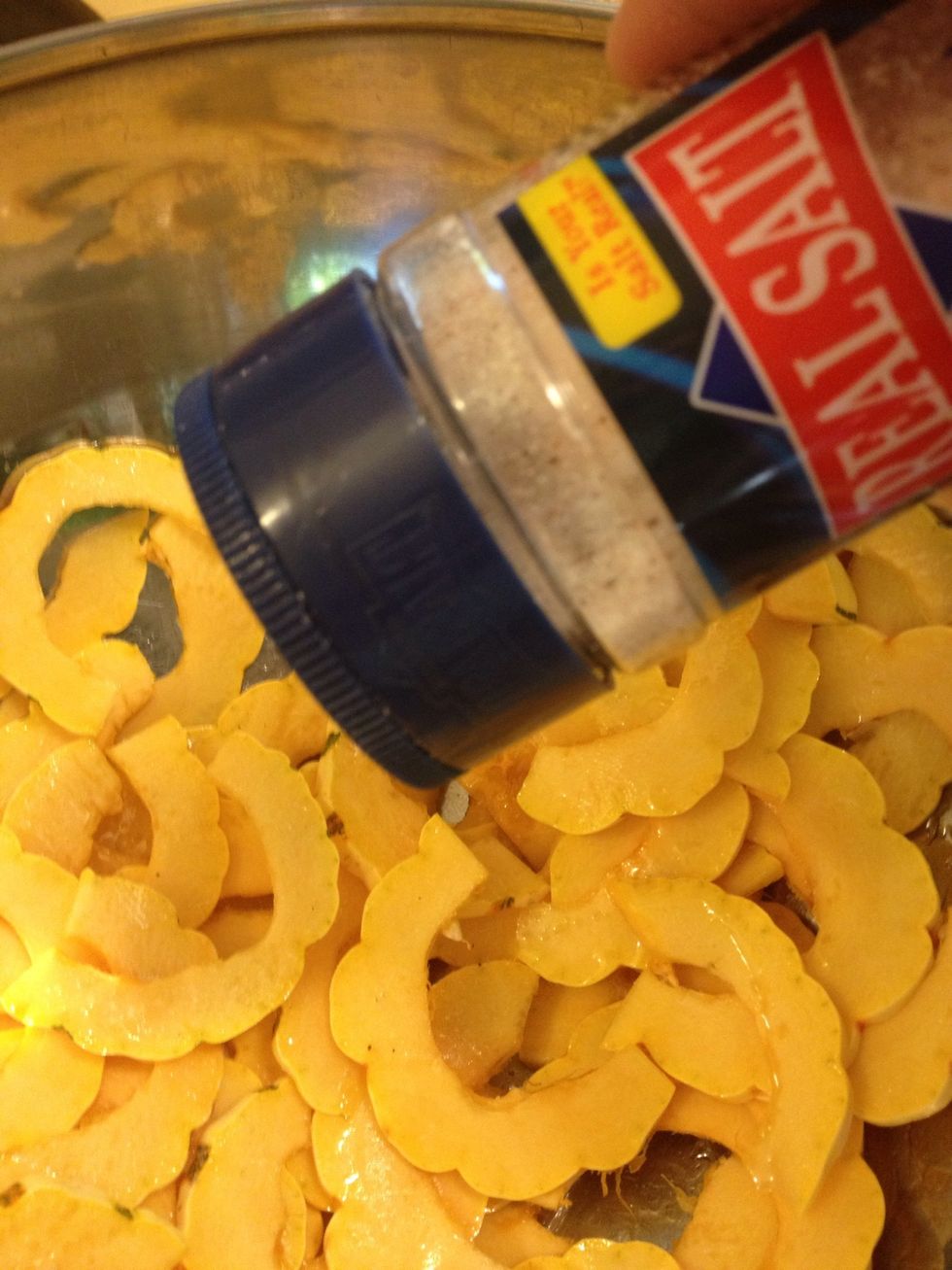 Add a sprinkle of salt. Add any other spices you fancy--garlic, paprika, curry powder, pepper or cinnamon are all good choices.