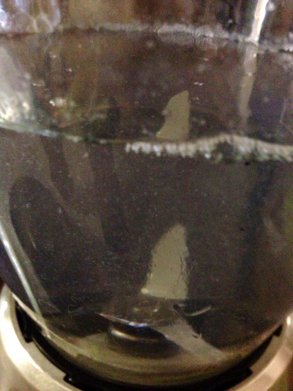 Add a squirt of dish soap. (It's hard to see, sorry.)