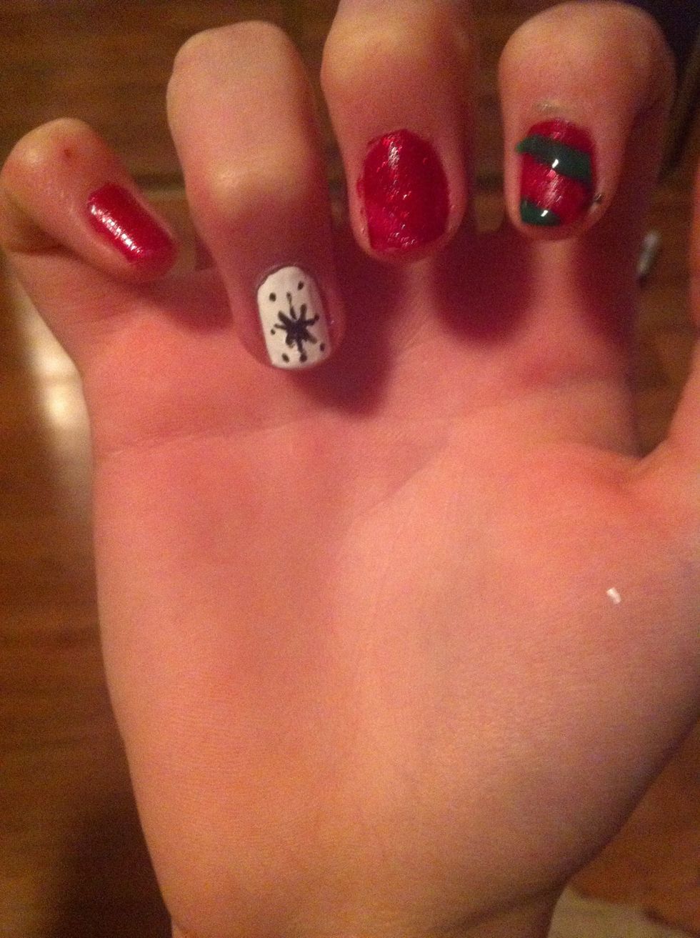 Add a star on the white and dots around the star