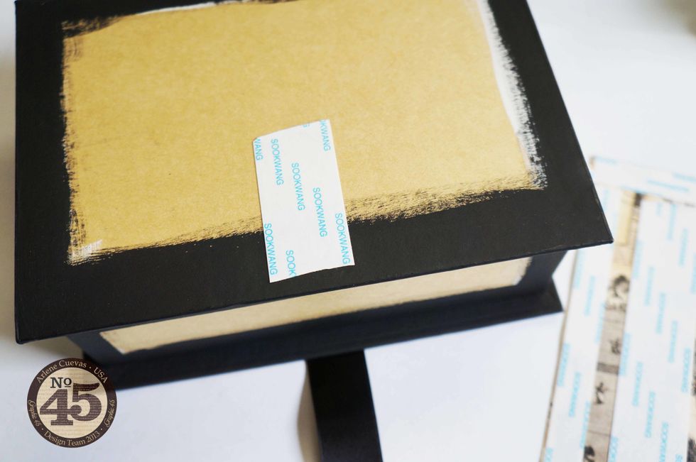 Add a strip of score tape centered right on the pencil mark