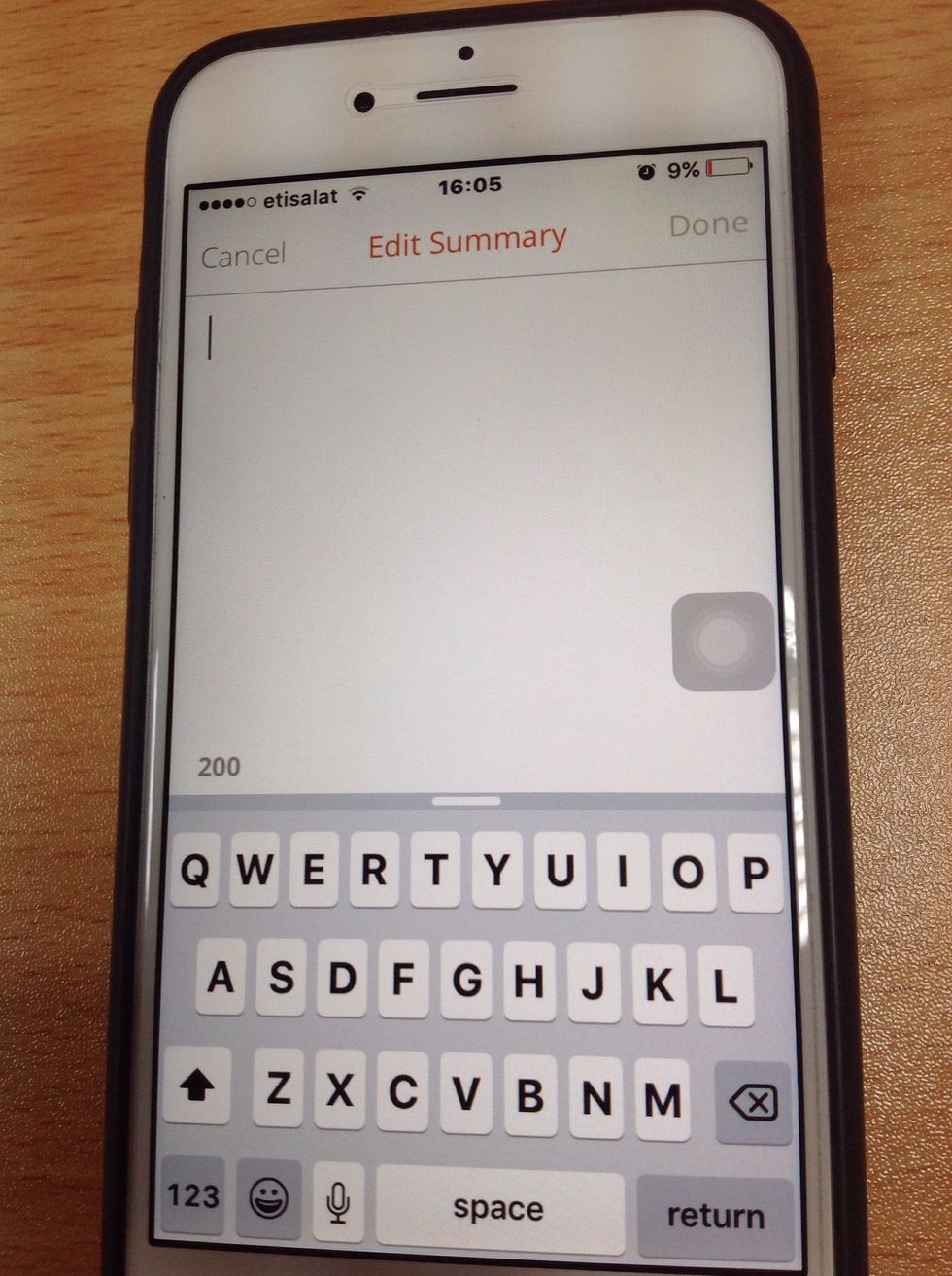 Add a summary or message for your work.