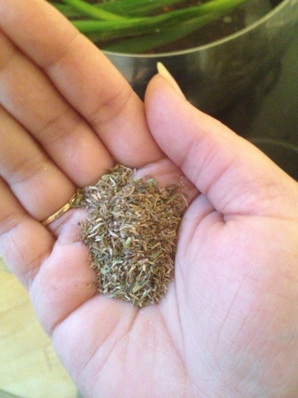 Add a table spoon of dried thyme (alternative use two sprigs of fresh thyme)