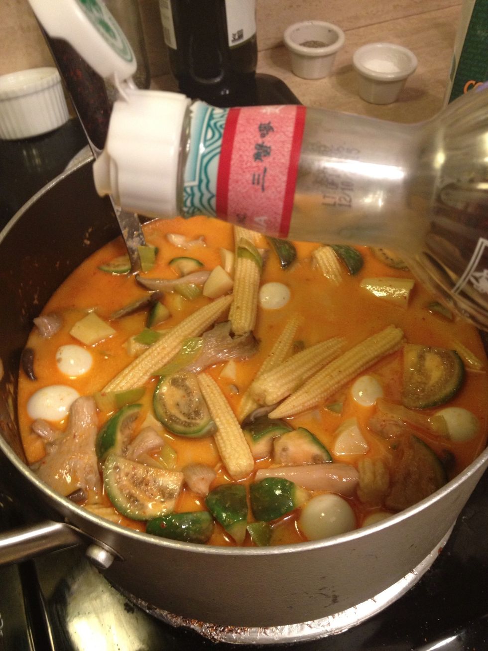 Add a tablespoon of fish sauce and taste. Adjust the seasonings. I ended up adding some agave to add a bit more sweetness.