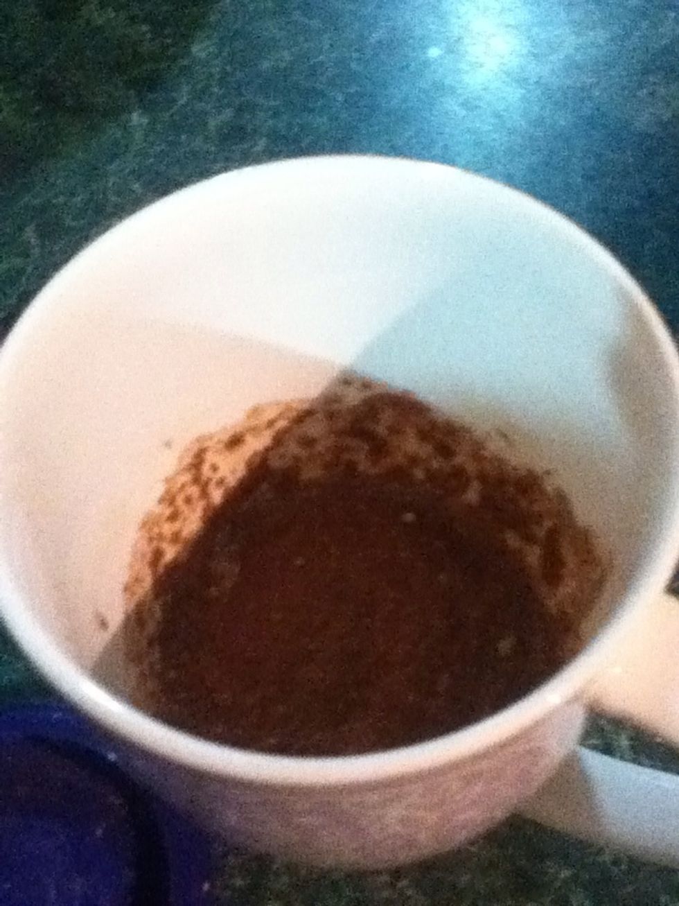 add a tablespoon of milk and mix together