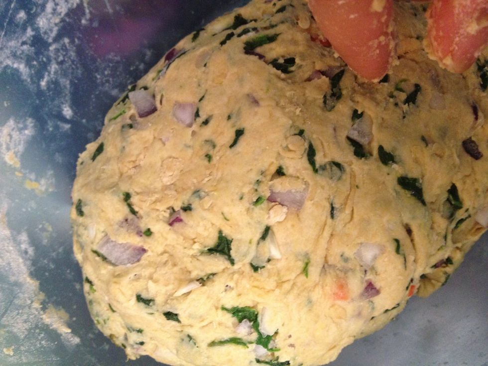 Add a tbsp of oil and kneed it for 5 mins