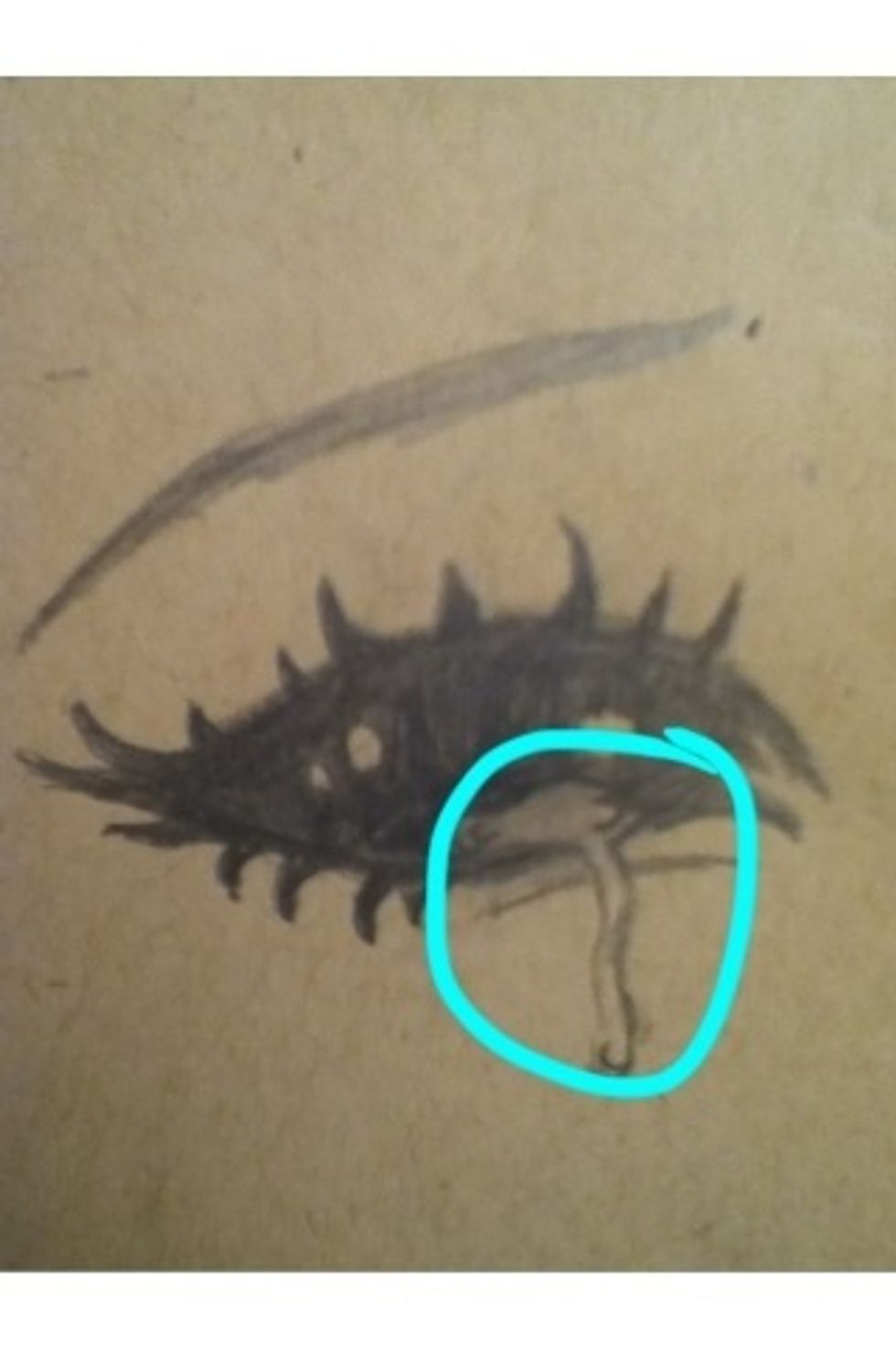 Add a tear coming from the eye...