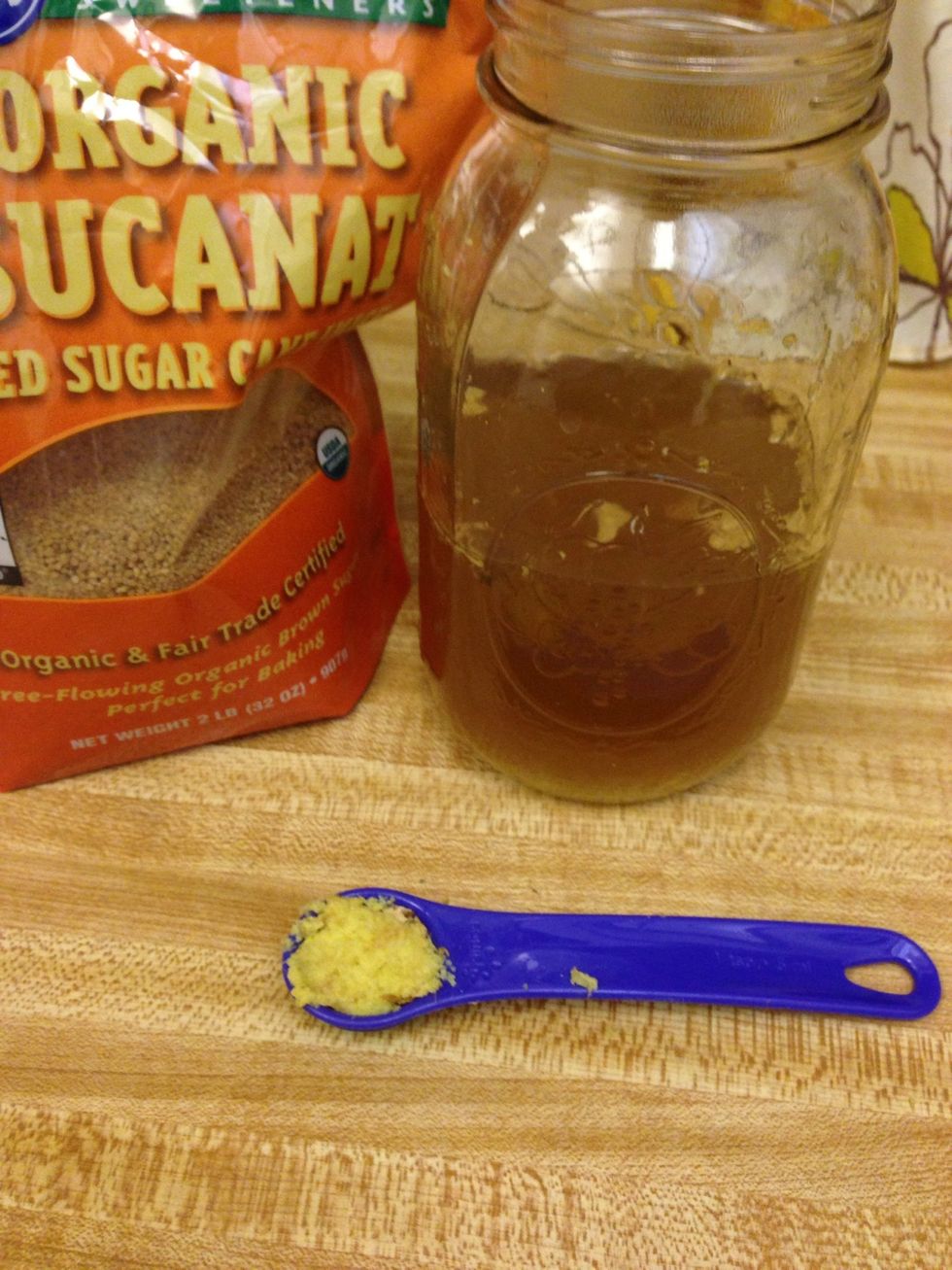 Add a teaspoon each of ginger and sugar daily and stir.