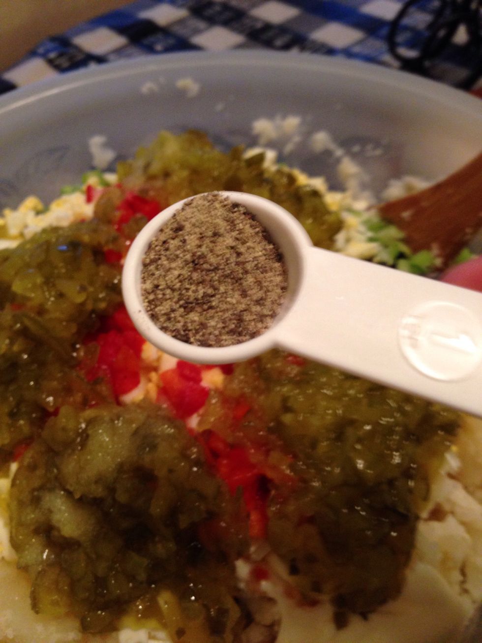 Add a teaspoon of black pepper.