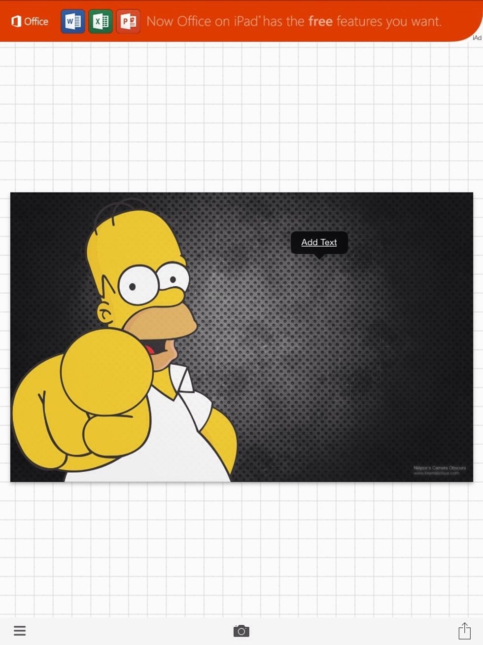 Add a text by clicking the place you want it to be