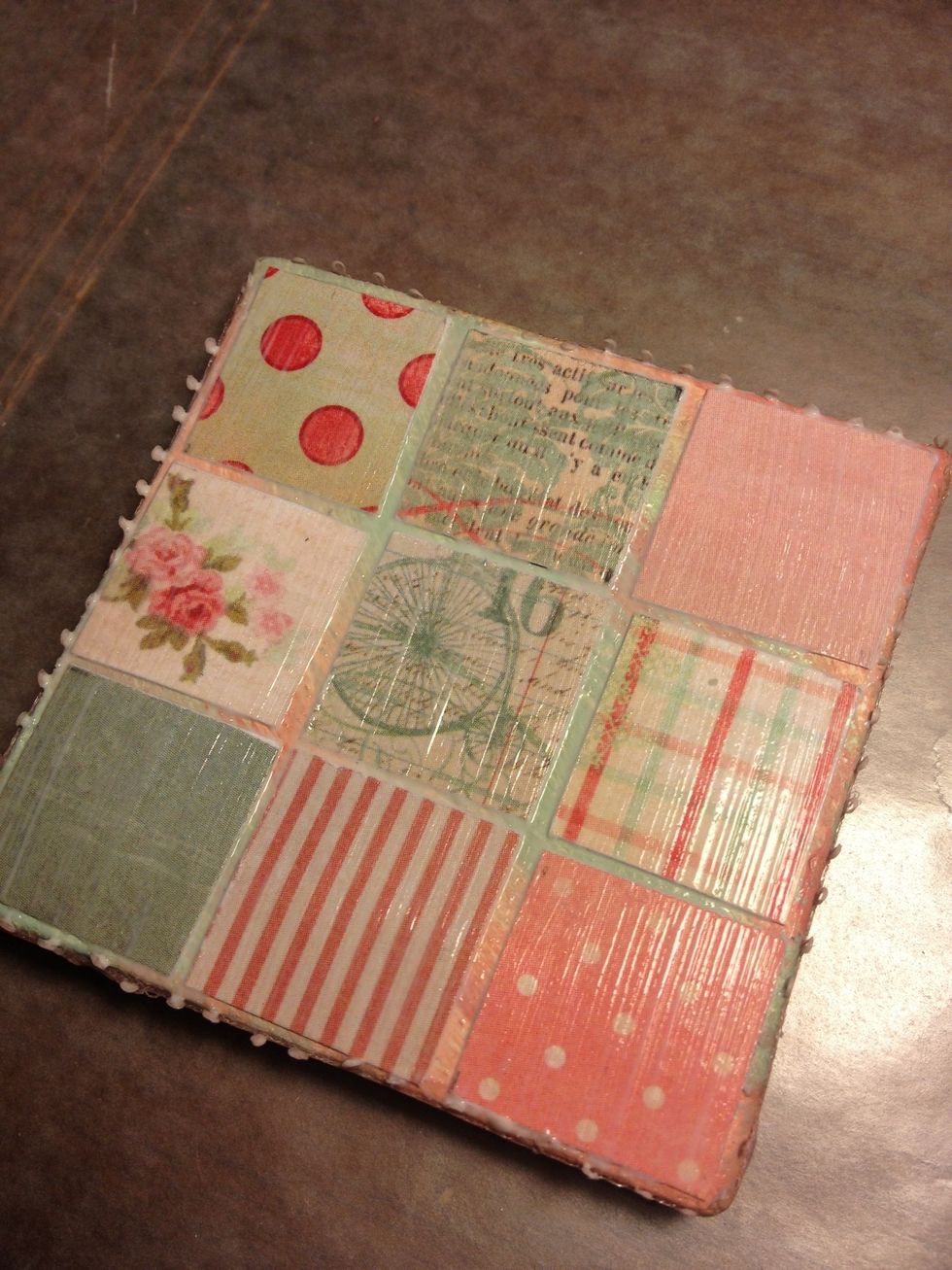Add a thin layer of mod podge on top of all of them and let dry.